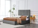 Ліжко двоспальне HALMAR PALAZZO 160x200 см, сірий / срібло фото thumb №2