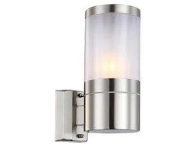 BRW Вуличний настінний світильник Xeloo зі сталевого срібла 028572 фото