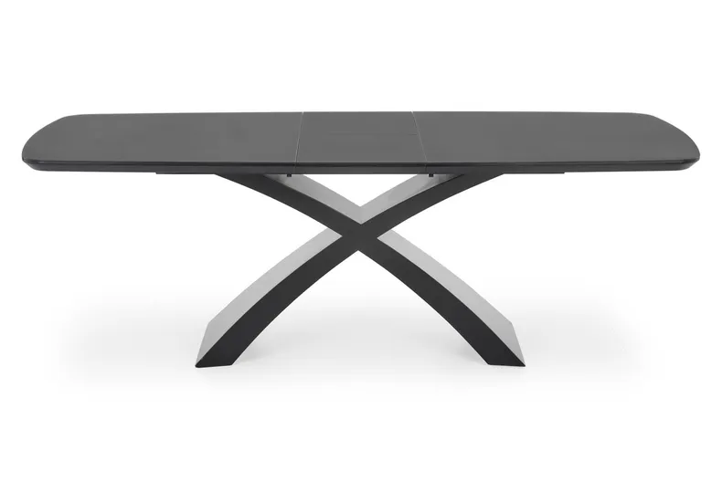 Обідній стіл розкладний HALMAR SILVESTRO 180-220x89 см, стільниця - темно-сірий, ніжка - чорний фото №9