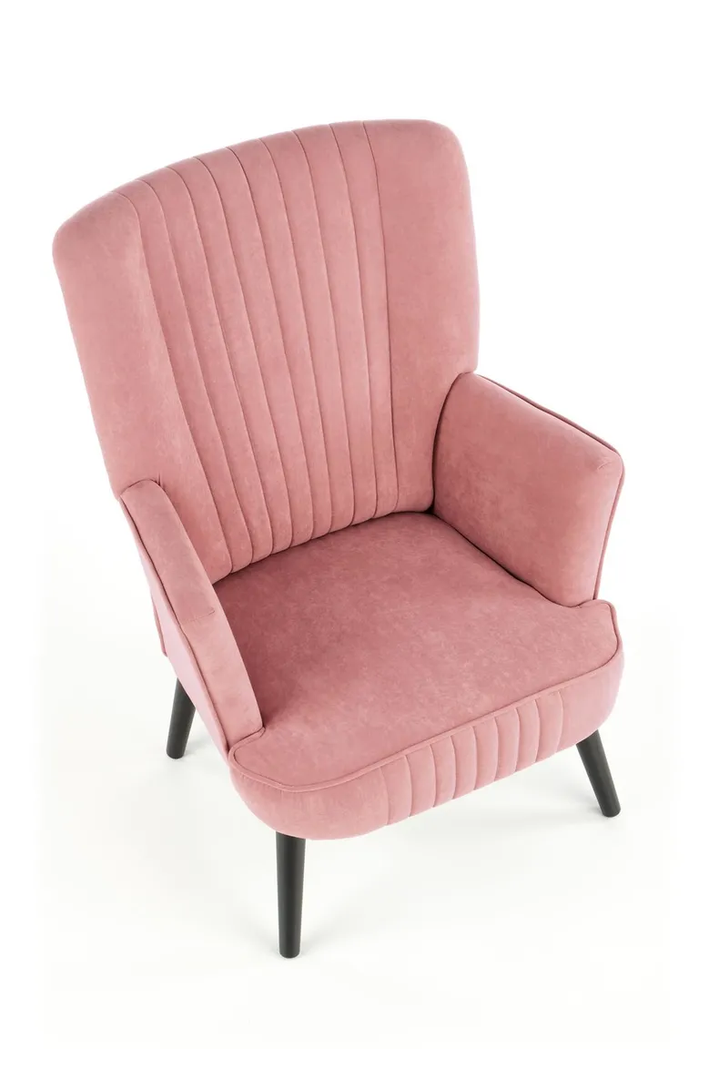 М'яке крісло оксамитове HALMAR DELGADO BLUVEL 52, рожевий фото №11