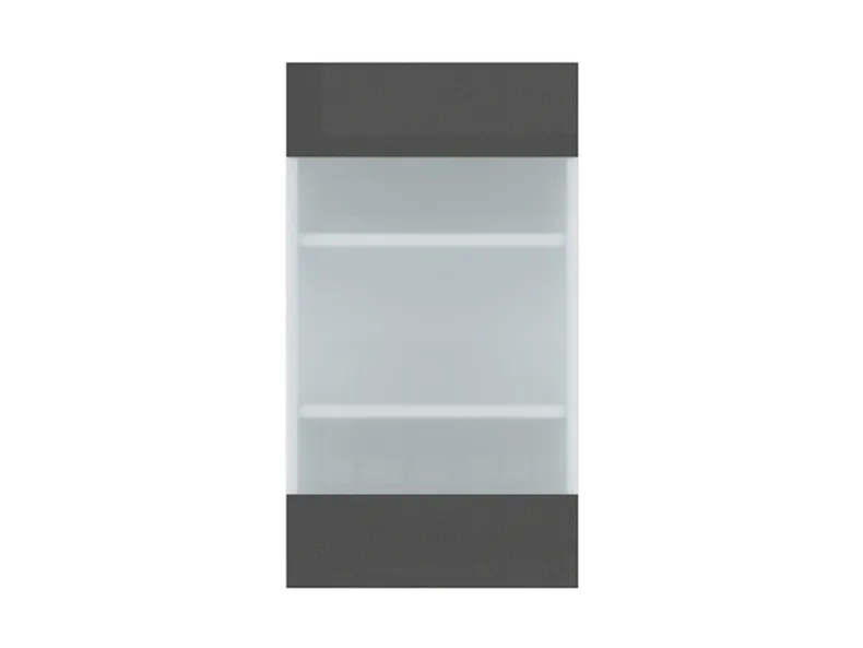 BRW Верхний кухонный гарнитур Tapo Special 40 см с витриной слева антрацит экрю, альпийский белый/антрацитовый экрю FK_G_40/72_LV-BAL/ANEC фото №1