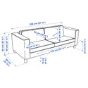 IKEA PÄRUP ПЭРУП, 3-местный диван, Серый цвет 793.894.65 фото thumb №9