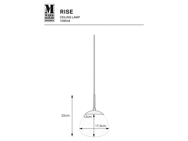 BRW Rise, підвісний світильник 089024 фото №3