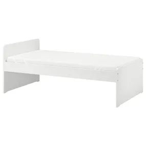 IKEA SLÄKT СЛЭКТ, каркас кровати с реечным дном, белый, 90x200 см 792.277.55 фото