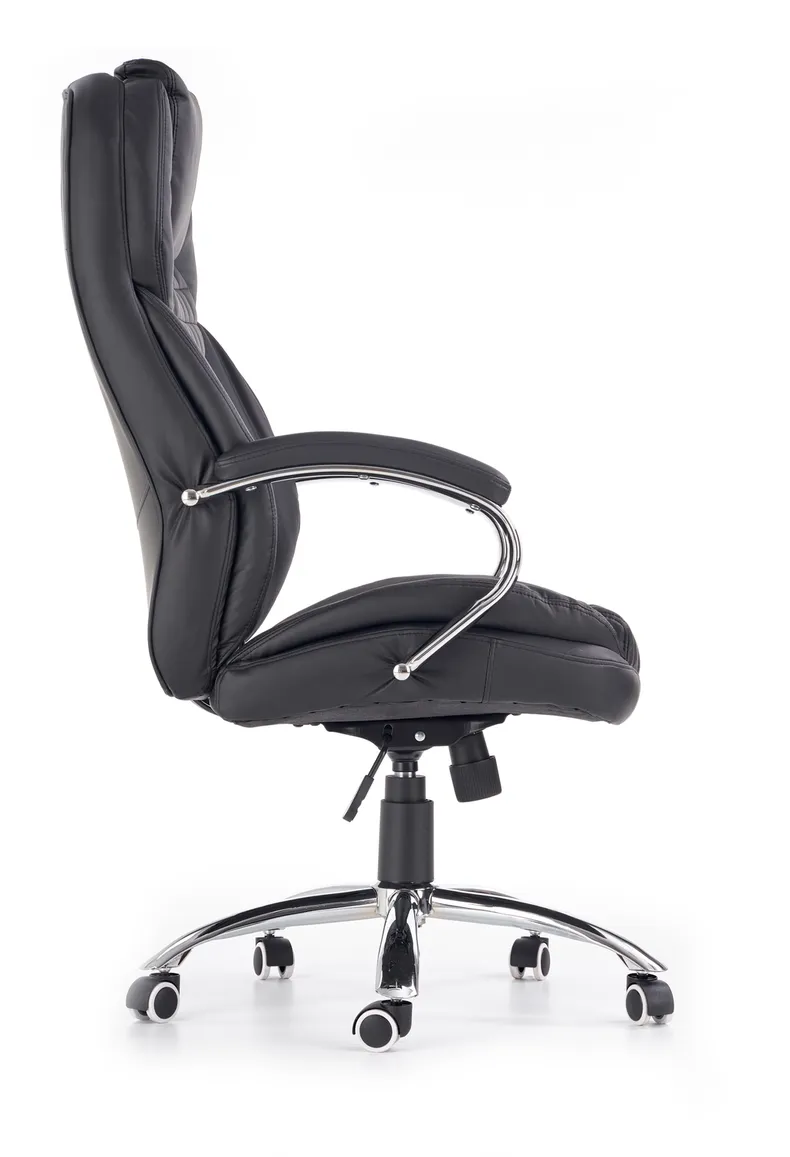 Крісло комп'ютерне офісне обертове HALMAR KING, екошкіра, чорний фото №2
