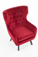Кресло мягкое HALMAR MARVEL бордовый/черный фото thumb №11
