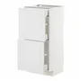 IKEA METOD МЕТОД / MAXIMERA МАКСИМЕРА, напольный шкаф / 2 фасада / 3 ящика, белый / Стенсунд белый, 40x37 см 294.095.12 фото