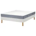 IKEA LYNGÖR ЛЮНГЕР, диван-ліжко, Vesteröy середня твердість / легка блакитно-біла, 180x200 см 095.532.80 фото thumb №1