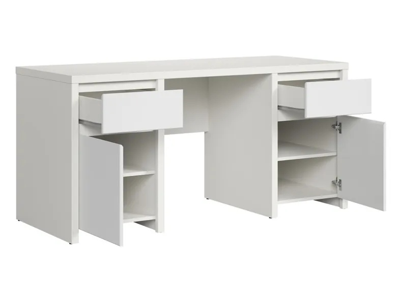BRW Письмовий стіл BRW KASPIAN 160х65 см, білий / матовий білий BIU2D2S/160-BI/BIM фото №3