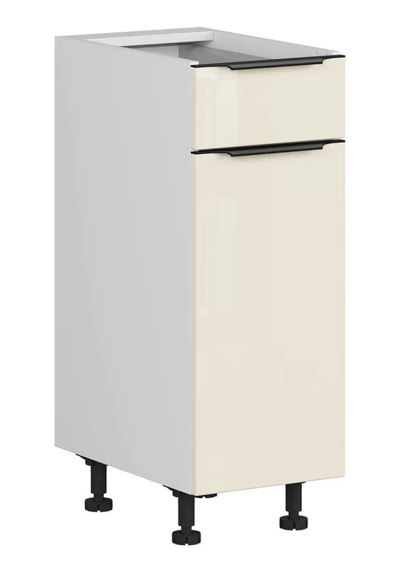 BRW Кухонный шкаф Sole L6 30 см левосторонний с ящиком с плавным закрыванием магнолия жемчуг, альпийский белый/жемчуг магнолии FM_D1S_30/82_L/STB-BAL/MAPE фото №2