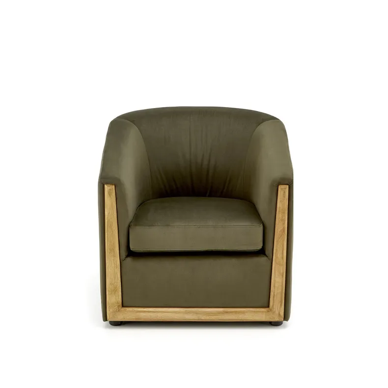 Мягкое кресло бархатное HALMAR ENRICO, зеленый фото №3