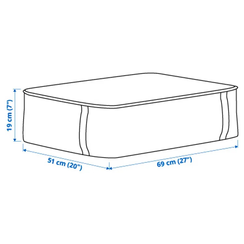 IKEA SÄCKKÄRRA, ящик для одягу/білизни, різнокольорові смужки, 69x51x19 см 805.918.62 фото №5