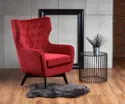 Кресло мягкое HALMAR MARVEL бордовый/черный фото thumb №2