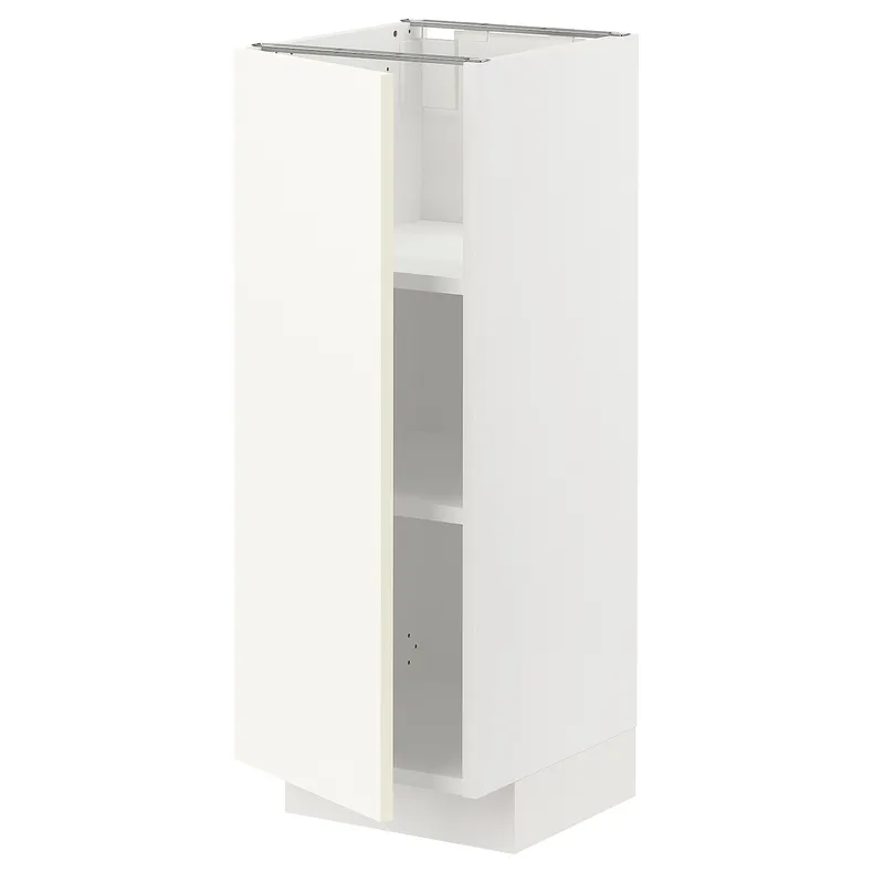 IKEA METOD МЕТОД, напольный шкаф с полками, белый / Вальстена белый, 30x37 см 695.071.34 фото №1