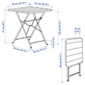 IKEA SUNDSÖ, таблица, кремовый цвет, 65x65 см 805.755.60 фото thumb №2