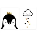 IKEA BILD БИЛЬД, постер, милые пингвины, 40x50 см 705.216.43 фото thumb №1