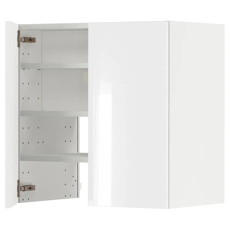 IKEA METOD МЕТОД, настінн шаф д / витяжки з полиц / дверц, білий / Ringhult світло-сірий, 60x60 см 495.052.68 фото №1