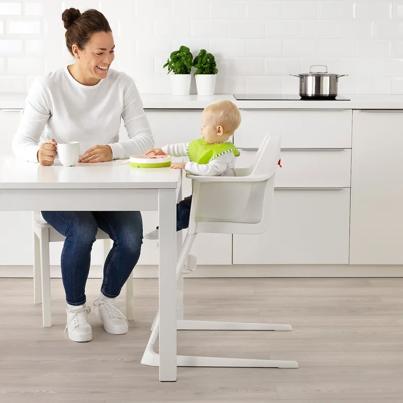 IKEA LANGUR ЛАНГУР, дитячий стілець/стільчик д/годуван, білий 092.525.93 фото №2