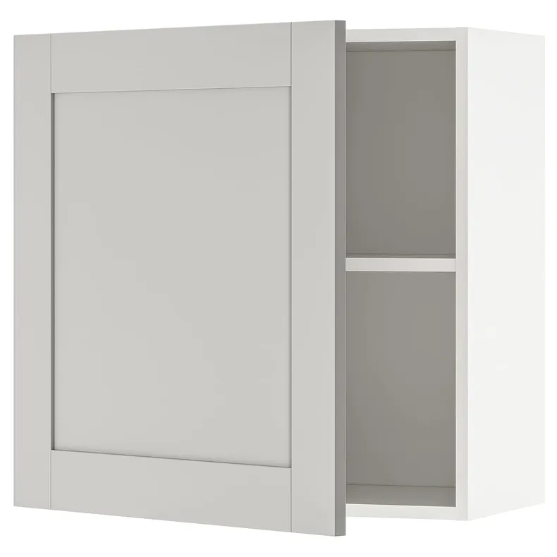 IKEA KNOXHULT КНОКСХУЛЬТ, навесной шкаф с дверцей, серый, 60x60 см 603.267.98 фото №1