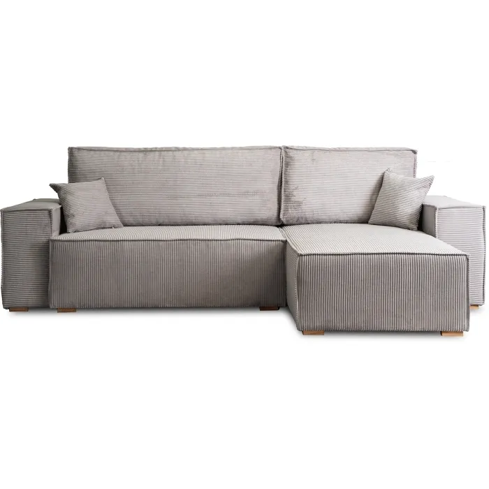 Кутовий диван універсальний MEBEL ELITE ALEX, 262 см, тканина: сірий фото №11