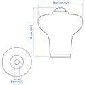 IKEA KLINGSTORP КЛІНГСТОРП, ручка, кремово-білий/хромований, 30 мм 605.536.82 фото thumb №8