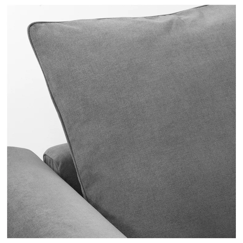 IKEA GRÖNLID ГРЁНЛИД, 3-местный диван с козеткой, Люнген средне-серый 994.090.66 фото №8