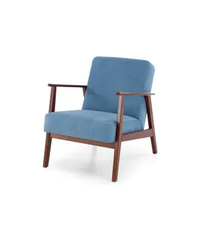 HALMAR Крісло MILANO 1S - синій кран. Кастель 74 фото