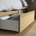 IKEA MALM МАЛЬМ, каркас кровати+2 кроватных ящика, дубовый шпон, беленый / Лурой, 160x200 см 191.765.89 фото thumb №9