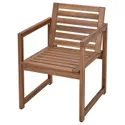 IKEA NÄMMARÖ НЕММАРЕ, крісло з підлокітниками, вуличне, світло-коричнева морилка 905.111.05 фото thumb №1