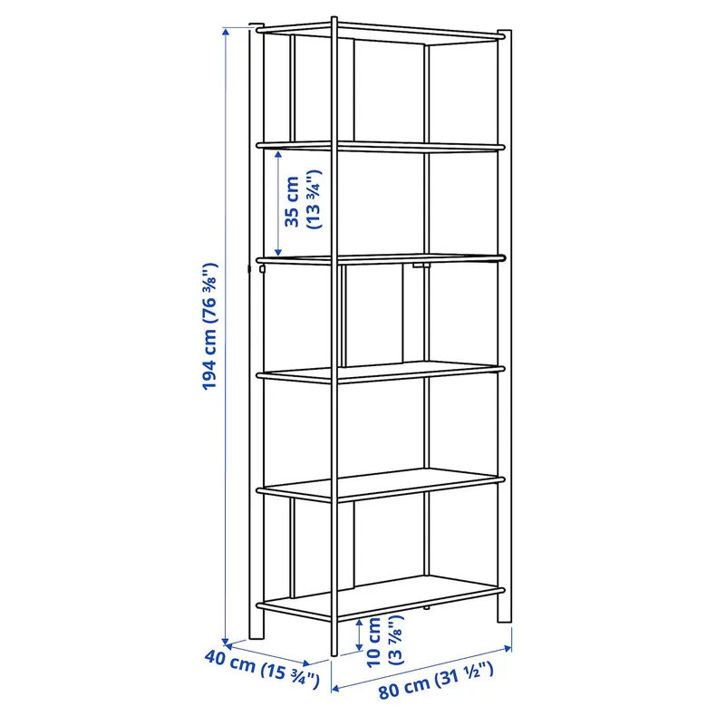 IKEA JÄTTESTA ЭТТЕСТА, комбинация д / хранения, черный, 200x195 см 894.948.28 фото №4