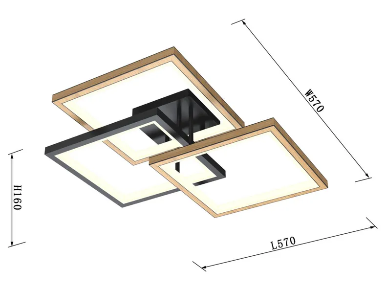 BRW Matera LED 3-точечный потолочный светильник с диммером черный 091116 фото №6
