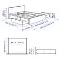 IKEA MALM МАЛЬМ, каркас ліжка, високий, 4 крб д / збер, чорно-коричневий / ЛЕНСЕТ, 140x200 см 890.192.23 фото thumb №10