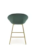 Барний стілець оксамитовий HALMAR H112 темно-зелений, золотий фото thumb №6
