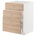 IKEA METOD МЕТОД / MAXIMERA МАКСИМЕРА, шкаф д / варочн панели / вытяжка / ящик, белый / Воксторп имит. дуб, 60x60 см 094.775.64 фото thumb №1