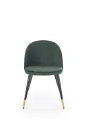 Кухонний стілець HALMAR K315, ніжки - чорний / золотий, оббивка - зелений фото thumb №5