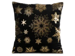 BRW Декоративная подушка Gold Christmas 45x45 см черная 094542 фото