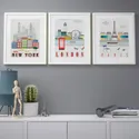 IKEA BILD БИЛЬД, постер, Лондон, Париж, Нью-Йорк, 40x50 см 804.418.15 фото thumb №3
