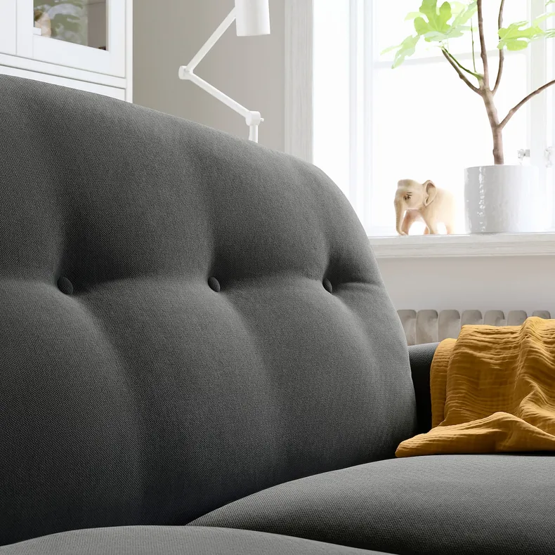 IKEA ESSEBODA ЕССЕБОДА, 2-місний диван, ТАЛЛЬМЮРА класичний сірий / коричневий 694.434.63 фото №4