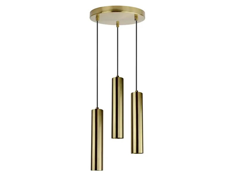 BRW Napoli 3-точечный подвесной светильник 25 см металл золото 093043 фото №1