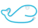 BRW Дитячий неоновий настінний світильник Whale LED синій 093781 фото thumb №1
