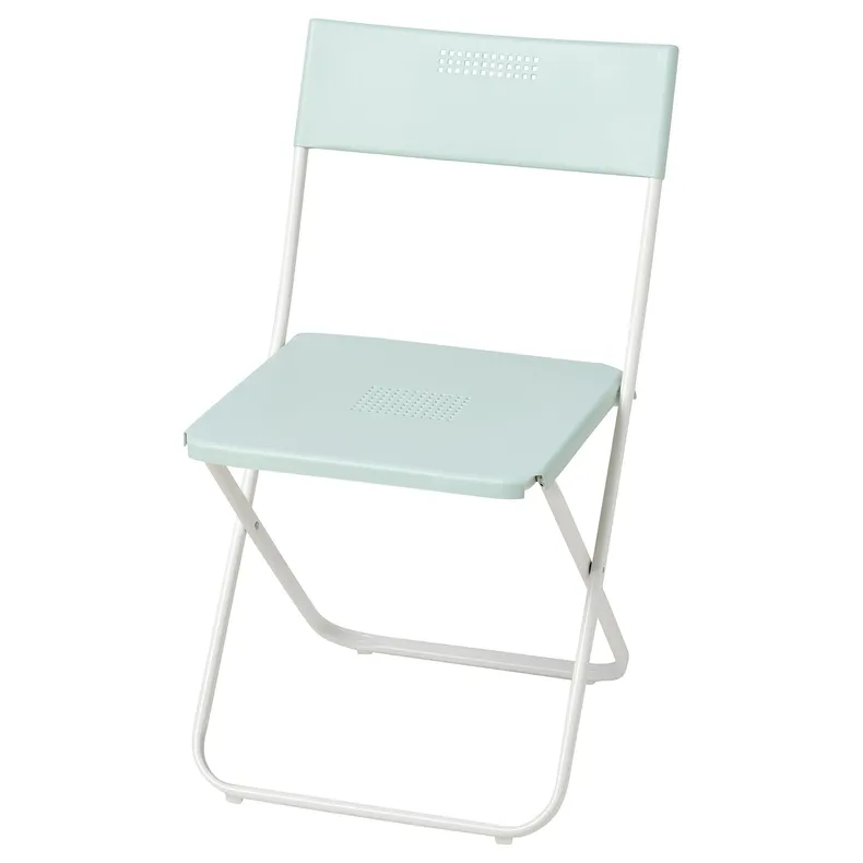 IKEA FEJAN ФЕЯН, стілець, вуличний, складний світло-зелений 705.319.96 фото №1