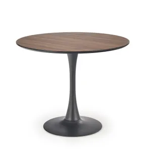 Кухонний стіл HALMAR OLMO 90x90 см, горіх / чорний фото