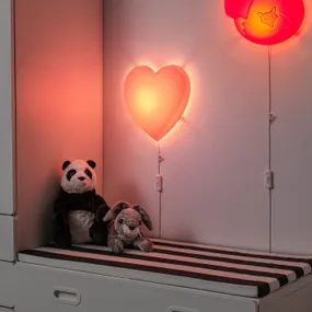 IKEA UPPLYST УППЛЮСТ, LED бра, серце рожевий 404.403.42 фото