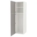 IKEA ENHET ЕНХЕТ, висока шафа з 2 дверцятами, біла/сіра рамка, 60x62x210 см 494.354.78 фото thumb №1