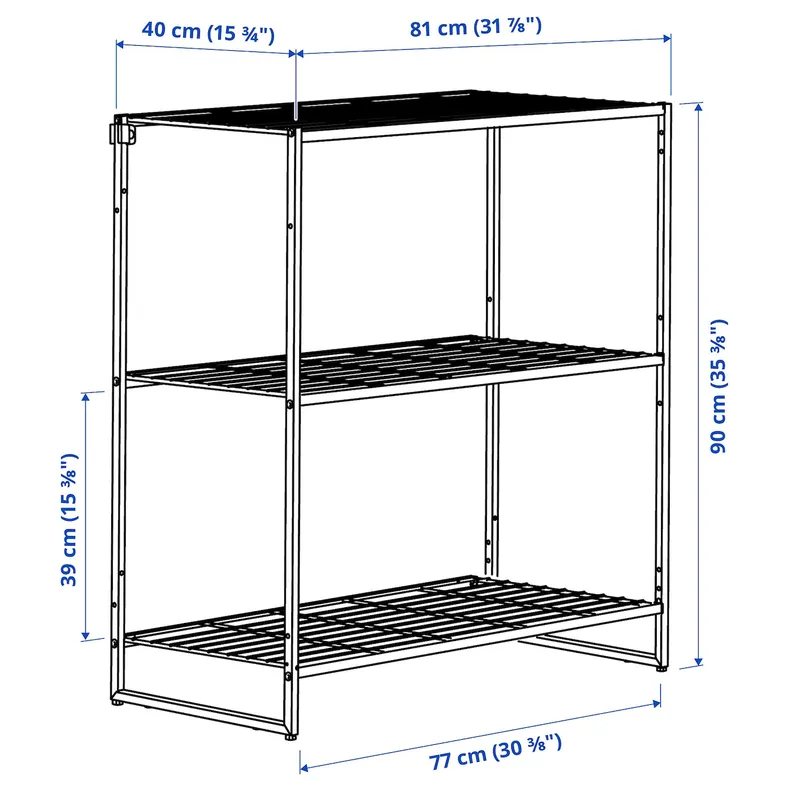 IKEA JOSTEIN ЙОСТЕІН, стелаж, внутрішній/зовнішній/білий дріт, 81x40x90 см 794.369.52 фото №4