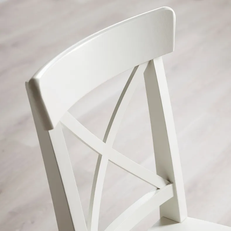 IKEA DANDERYD ДАНДЕРЮД / INGOLF ІНГОЛЬФ, стіл+4 стільці, дубовий шпон білий / білий, 130x80 см 693.925.38 фото №5