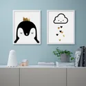 IKEA BILD БИЛЬД, постер, милые пингвины, 40x50 см 705.216.43 фото thumb №2
