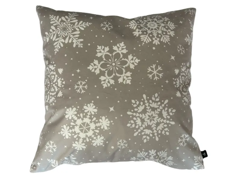 BRW Декоративна подушка Snow Chic 45x45 см сіра 095195 фото №1