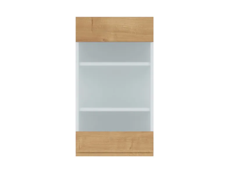 BRW Sole 40 см верхний кухонный шкаф левый с витриной дуб арлингтон, альпийский белый/арлингтонский дуб FH_G_40/72_LV-BAL/DAANO фото №1