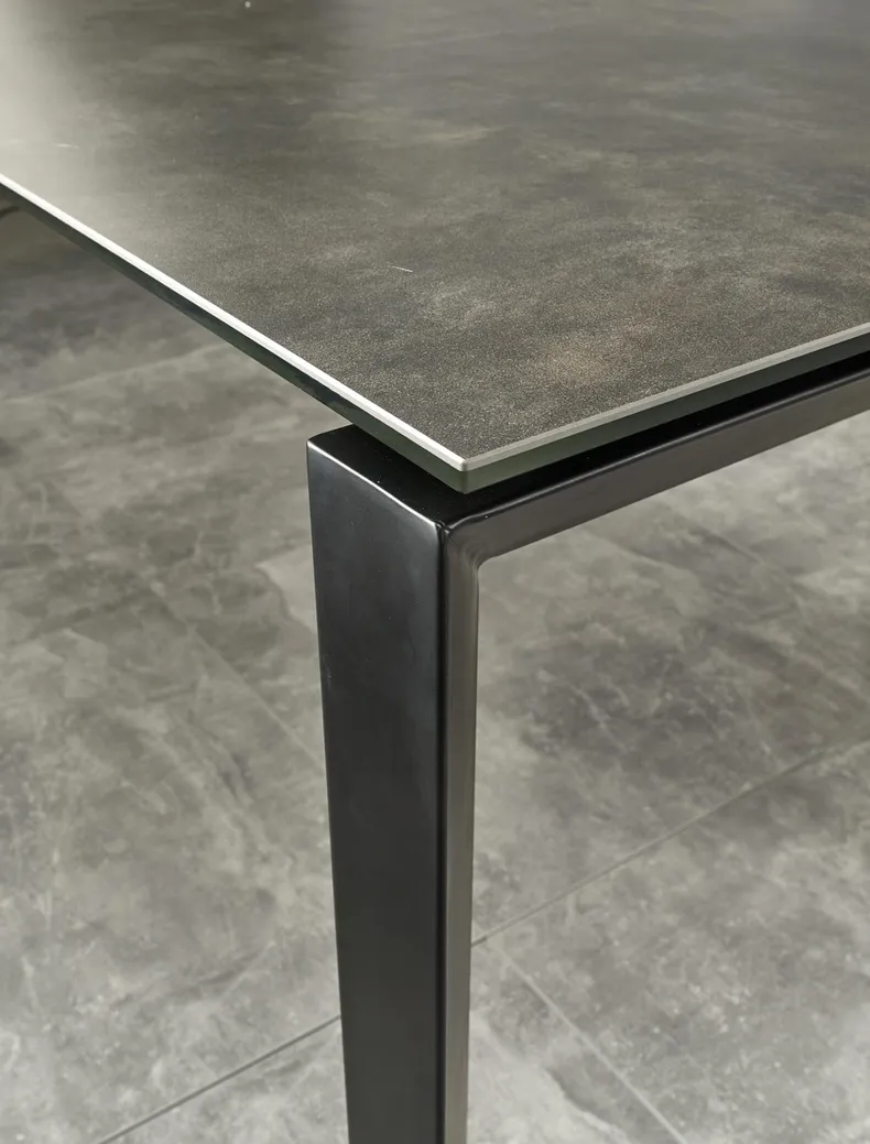 Обідній стіл HALMAR HORIZON 120-180x85 см сірий, чорний фото №4